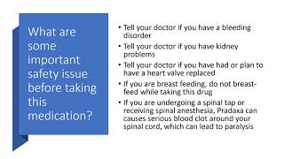 Pradaxa  Dabigatran Drug Information Overview [upl. by Nahtannoj568]