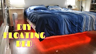 EASIEST EVER  Make a King Size Floating Platform Bed [upl. by Dygall226]