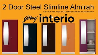 Godrej Interio Slimline Steel Almirah and Cupboards I Model Blend 2 Door Wardrobe Almirah [upl. by Airrej]