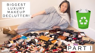 MOST BRUTAL LUXURY MAKEUP DECLUTTER  Part I [upl. by Lechar]