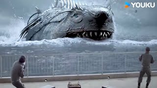 Giant shark mutates emerge to attack humans  Megalodon Returns  YOUKU MONSTER MOVIE [upl. by Ciro]