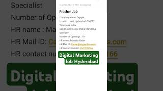 Digital Marketing Jobs in Hyderabad [upl. by Notsew]