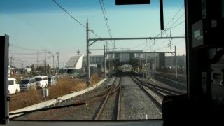 武蔵野線・前面展望 吉川駅から新三郷駅吉川美南駅 建設中 Train front view [upl. by Mat356]