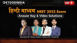 हिंदी माध्यम NEET 2022 Exam  Answer Key and Video Solutions  Etoosindia Hindi [upl. by Dirtsa471]