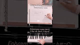 Enharmonic notes anamariafusukommiditeaches musictheory pianolessons [upl. by Jarlath200]