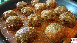 ALBONDIGAS DE CARNE MOLIDA EN SALSA albondigasdecarne albondigas bolasdecarne [upl. by Raffaj]