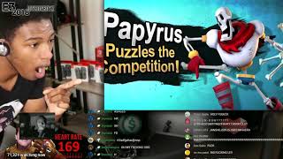 ETIKA REACTS TO SANS AND PAPYRUS AS CHARACTERS IN SUPER SMASH BROTHERS ULTIMATE [upl. by Ettessil]