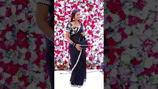 Black Saree Look in Adnaan Shaikh Reception Party ShivaniKumari ShivaniKumariBiggboss [upl. by Nore]