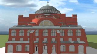 External view of Hagia Sophia church in the byzantine times [upl. by Anelleh279]