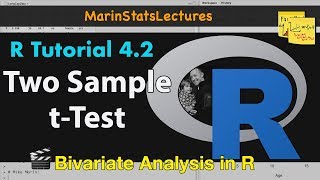 TwoSample t Test in R Independent Groups with Example  R Tutorial 42  MarinStatsLectures [upl. by Armillia370]