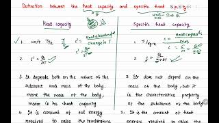 7 Distinction between the heat capacity and specific heat capacity [upl. by Aeki590]