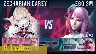 Tekken 8 ▰ ZECHARIAH CAREY 1 ranked Lili VS EGOISM Alisa  High Level Gameplay [upl. by Aires707]