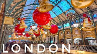 2024 London Walk at Christmas 🇬🇧 COVENT GARDEN 🎄 Seven Dials  Central London Walking Tour [upl. by Reamy115]