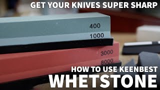 How to Sharpen Kitchen Knives with Whetstone  Sharpen Dull Knives with Keenbest Sharpening Stone [upl. by Calida]