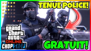 COMMENT AVOIR LA TENUE POLICE SUR GTA ONLINE AVEC LE NOUVEAU DLC CHOP SHOP PATCHE [upl. by Anauqcaj]