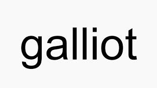 How to pronounce galliot [upl. by Kroll]