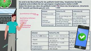 Übungsaufgabe Angebotsvergleich Geschäftsprozesse Einzelhandel  Groß und Außenhandelsmanagement [upl. by Shriver]