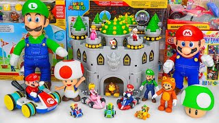 Super Mario Bros Unboxing Toys Review  Super Mario Bros Nintendo Deluxe Bowsers Playset  ASMR [upl. by Sitoiganap]