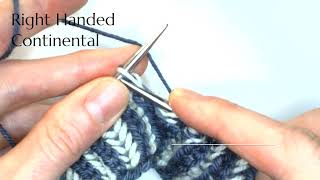 How to Work 2 color Brioche Ribbing English amp Continental  RH knitting [upl. by Dier]