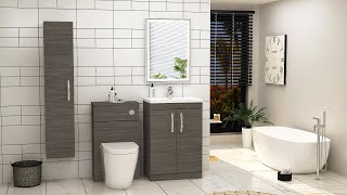 Stylish Grey Elm Bathroom Furniture amp Trendy Bathroom Vanity Units Designs in UK [upl. by Morvin]