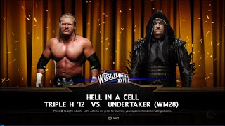 WWE 2K24 Wrestlemania 28 HHH VS Undertaker 2 200 Hell In A Cell [upl. by Keemahs]