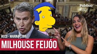 Milhouse Feijóo y su nuevo look Marina Lobo no se cree el intento estético de hombre de Estado [upl. by Anenahs]