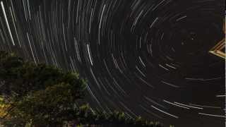 Night sky star time lapse Star Trails UK with Nikon D7000 Settings  Setup HD 1080 DSLR [upl. by Nayar]