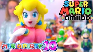 Super Mario vs Smash Bros amiibo Compared with Mario Party 10 [upl. by Ellen]