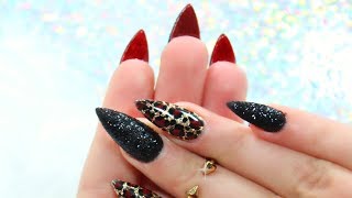 RED BOTTOM  CHEETAH NAILS WITHOUT POLISH  SUGARING EFFECT [upl. by Ecyar560]