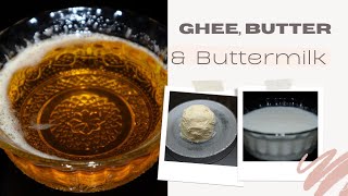 Homemade Ghee Butter amp Buttermilk [upl. by Limann]