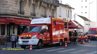 Pompiers de Paris Incendie de Magasins Paris 15  Paris Fire Dept on Scene Store Fire [upl. by Georgi]