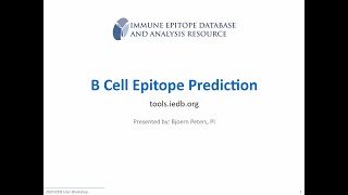 2020 User Workshop – 26 – B Cell Epitope Prediction [upl. by Boulanger]