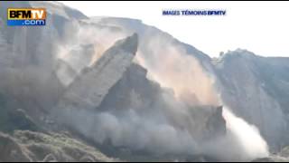 cliff collapse in SaintJouinBruneval France [upl. by Lelith343]