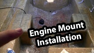 Installing and glassing in the engine mounts in the Sea Ray VLOG 49 [upl. by Pen]