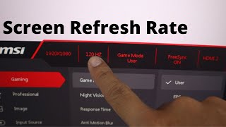 How to Change Screen Refresh Rate On MSI Monitor [upl. by Aes]