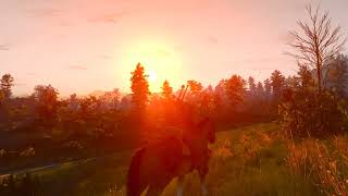 The Witcher 3 Amazing Sunset Ambiance  3 [upl. by Ellehc]