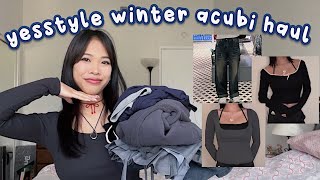 YESSTYLE WINTER ACUBI FASHION TRYON HAUL [upl. by Wes]