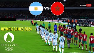 ARGENTINA vs MOROCCO  Olympic Games PARIS 2024  الأرجنتين ضد المغرب  Realistic PES Gameplay [upl. by Fugate]