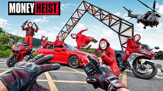 PARKOUR VS MONEY HEIST 6  POLICE No ESCAPE from BAD GUYS chase BELLA CIAO REMIX  Epic POV [upl. by Corrie729]