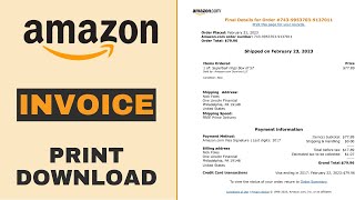 How to download and print Amazon receipts  invoice  2023 [upl. by Ellswerth127]