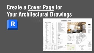 Create a Cover Page for Your Architectural Drawings [upl. by Tat]