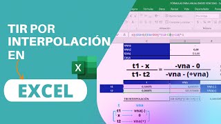 🤔¿Cómo CALCULAR la TIR con el MÉTODO de INTERPOLACIÓN en EXCEL [upl. by Nnayelhsa]