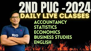 2nd PUC 2024  PU Board Karnataka  Rio Academy PUC classes pucexam 2ndpucexam [upl. by Leseil]