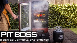 The Pit Boss 3Series Gas Vertical Smoker  Pit Boss Grills [upl. by Dercy873]