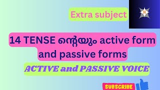 Verb Tenses Active and Passive voiceActive Passive examples of all Tensesരണ്ട് forms ന്റെയും Eg [upl. by Sparkie118]