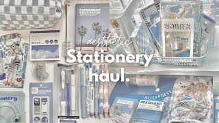 aesthetic stationery haul aliexpress lots of blue ☁️💙 ft jianwu store [upl. by Tace]