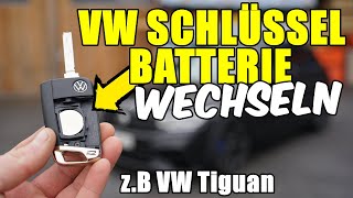 VW SCHLÜSSELBATTERIE WECHSELN ANLEITUNG IN UNTER EINER MINUTE  Beispiel VW Tiguan R 2023 [upl. by Salangi]