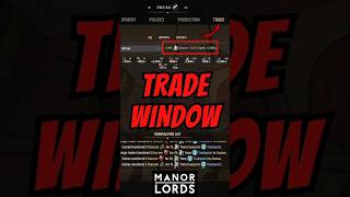 Trade Overview Window  manorlords [upl. by Annehsat]