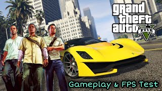 GTA 5  Gameplay amp FPS Test  HP Pavilion Gaming 15  EC0101AX  Ryzen 5 3550H [upl. by Nonaihr]