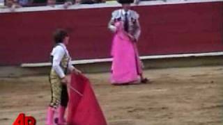 12yearold Bullfighter Gored Twice in Ring [upl. by Melloney661]